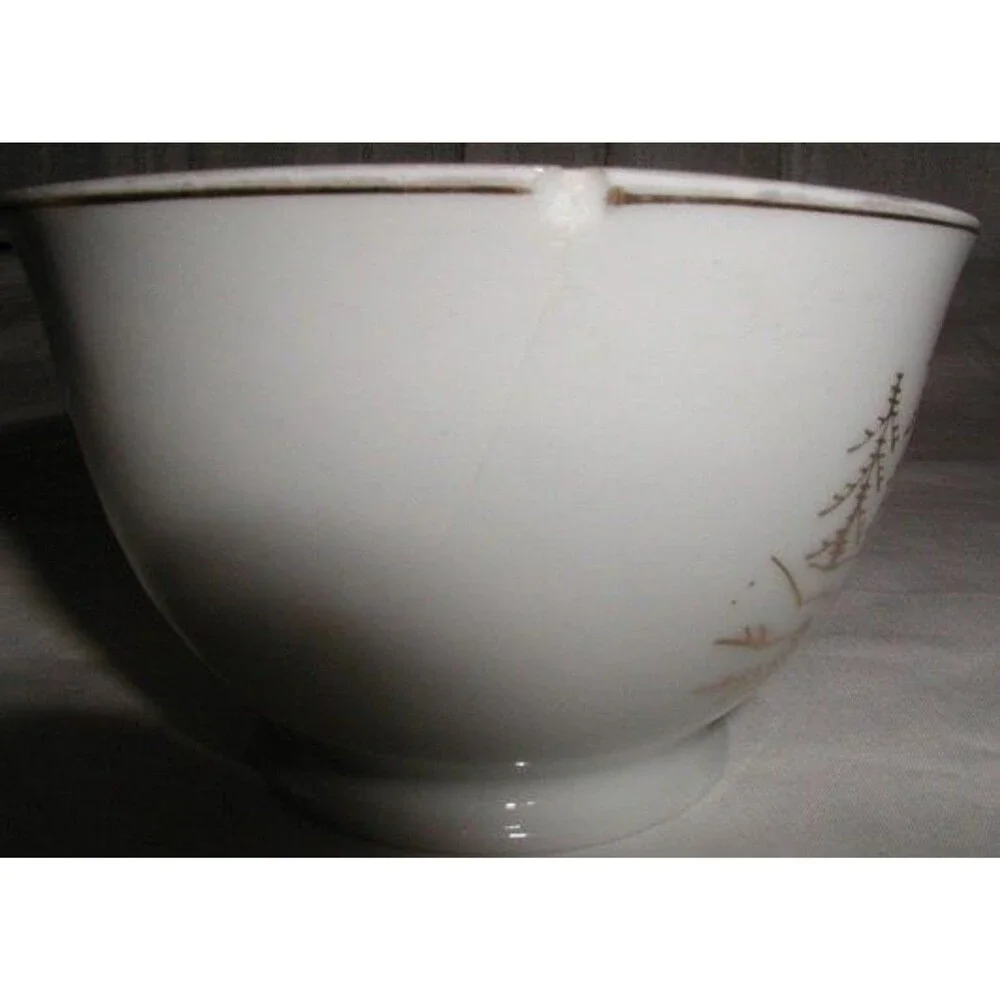 Gold and White Lithophane Tea Set
